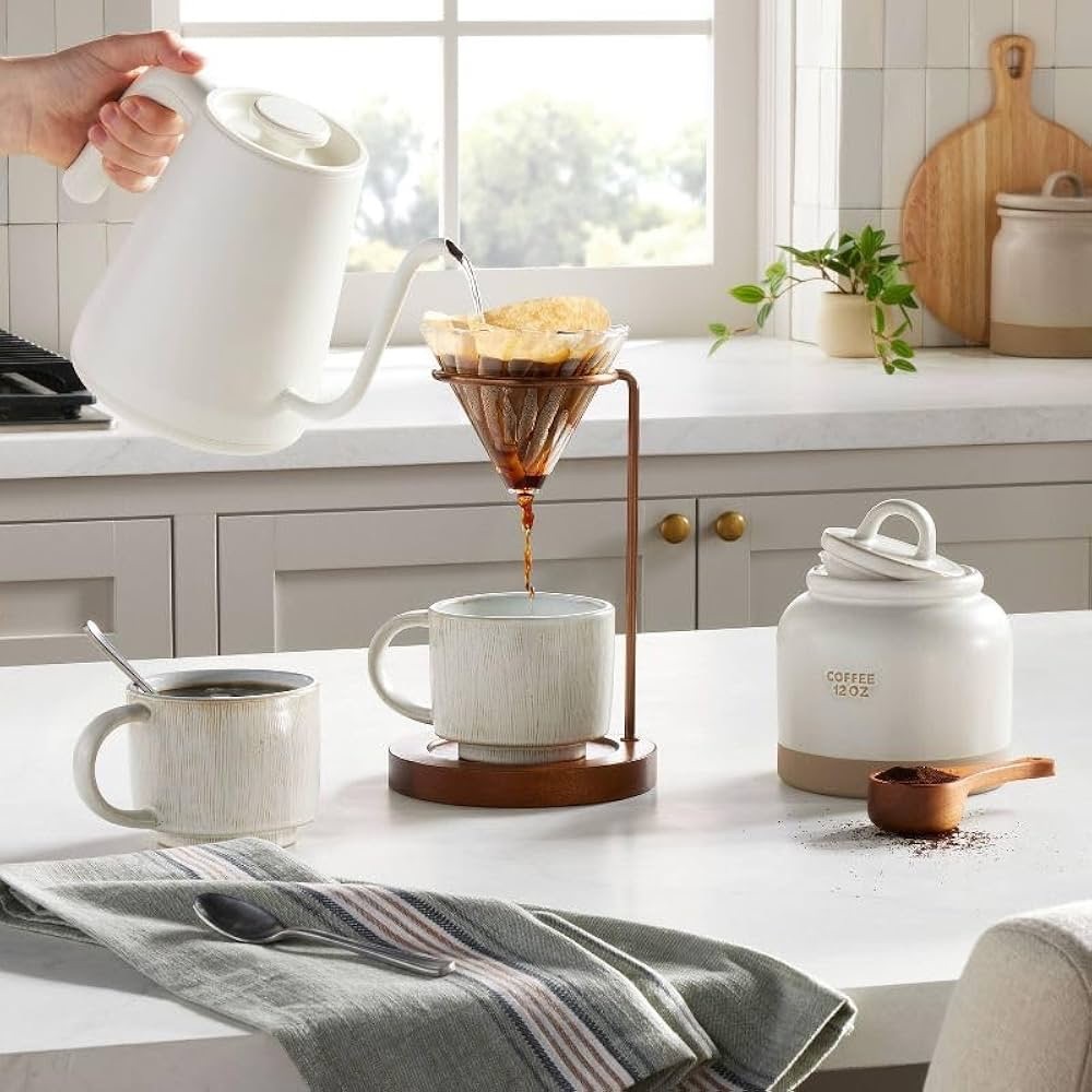 Hearth & Hand with Magnolia 12oz Stoneware Crock Coffee Canister with Scoop - Picture 3 of 3